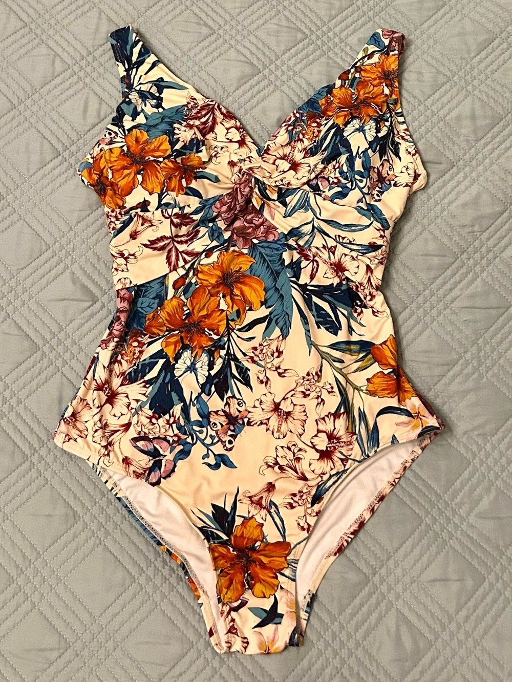 As Rose Rich Women’s Floral One-Piece Swimsuit, Size Medium
